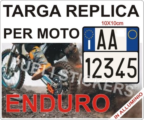 Targa replica alluminio - replica,